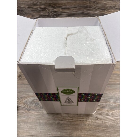 Scentsy All Aglow Small Gold Christmas Tree Pine Gold Metal Wax Warmer In Box - Picture 9 of 10